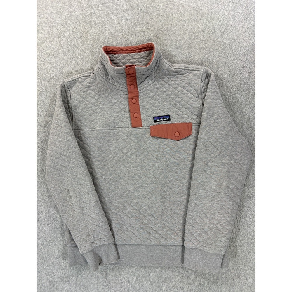 Patagonia Snap-T Quilted Midweight Pullover (Women's Small) Gray